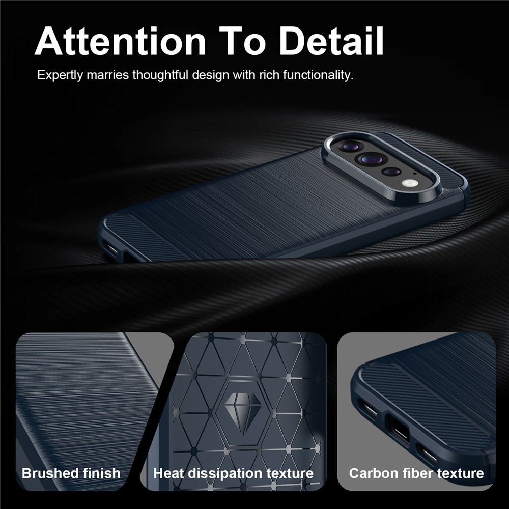 Carbon odolný gelový obal na Google Pixel 11 Pro/11 - modrý