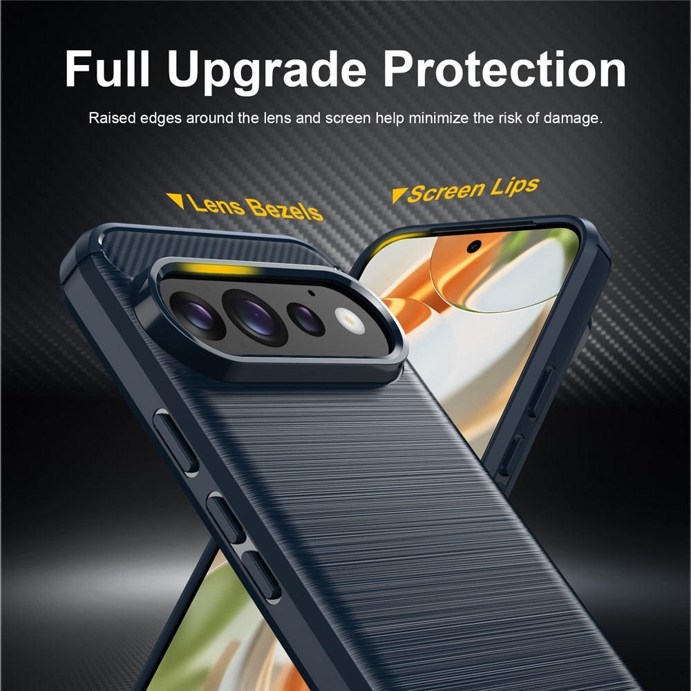 Carbon odolný gelový obal na Google Pixel 11 Pro/11 - modrý