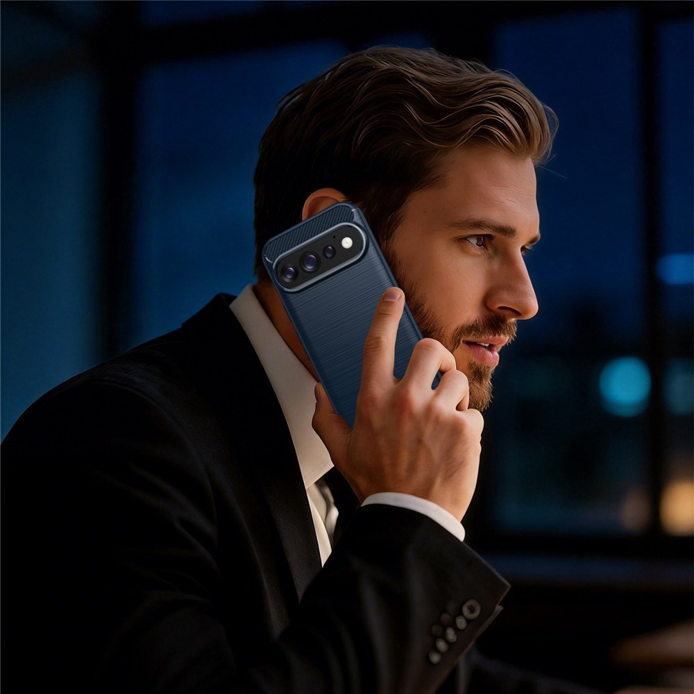 Carbon odolný gelový obal na Google Pixel 11 Pro/11 - modrý