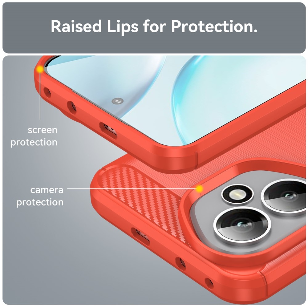 Carbon odolný gelový obal na Honor 400 - červený