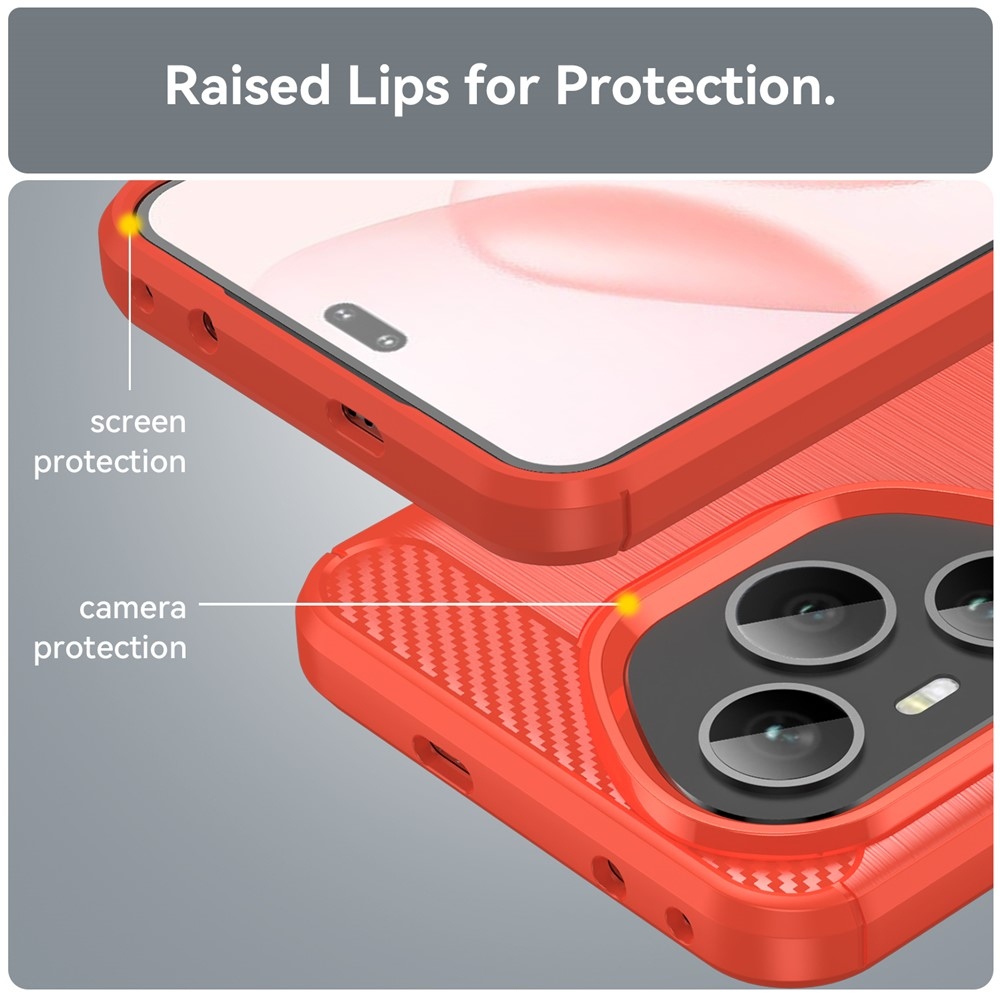 Carbon odolný gelový obal na Honor 400 Pro - červený