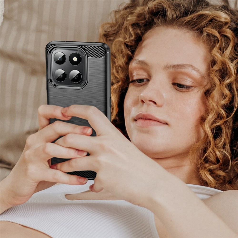 Carbon odolný gelový obal na Honor 400 Smart 5G/4G/Honor X7d - černý
