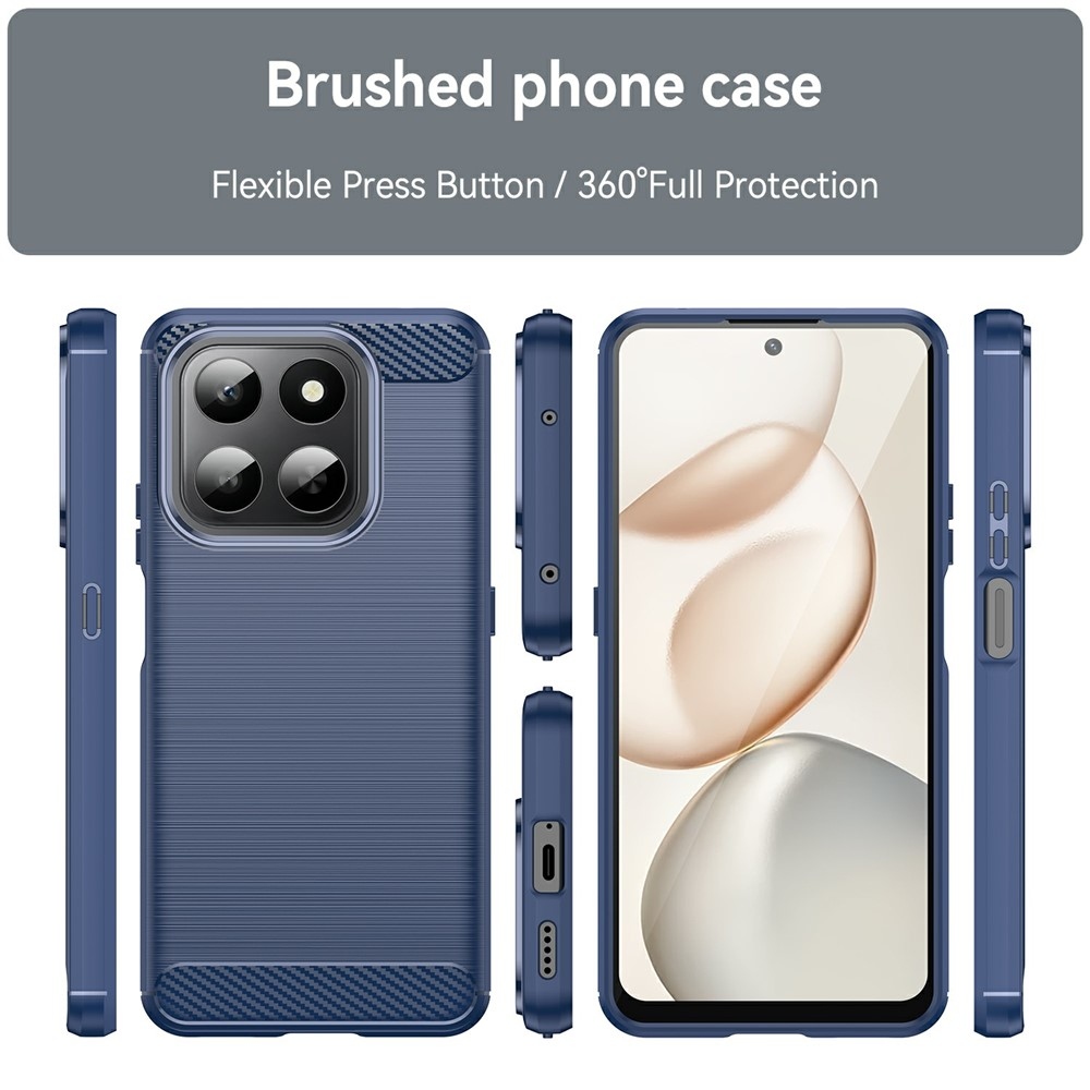 Carbon odolný gelový obal na Honor 400 Smart 5G/4G/Honor X7d - modrý