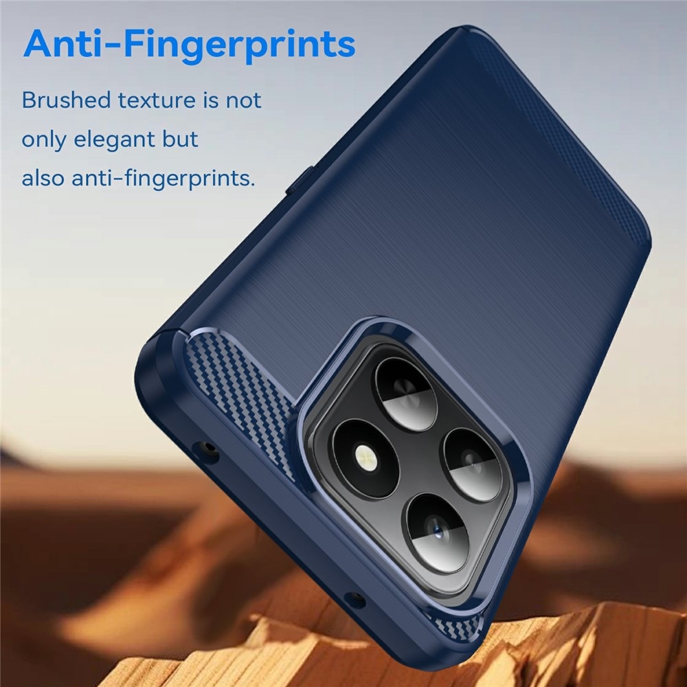 Carbon odolný gelový obal na Honor 400 Smart 5G/4G/Honor X7d - modrý