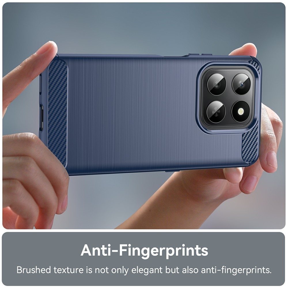 Carbon odolný gelový obal na Honor 400 Smart 5G/4G/Honor X7d - modrý