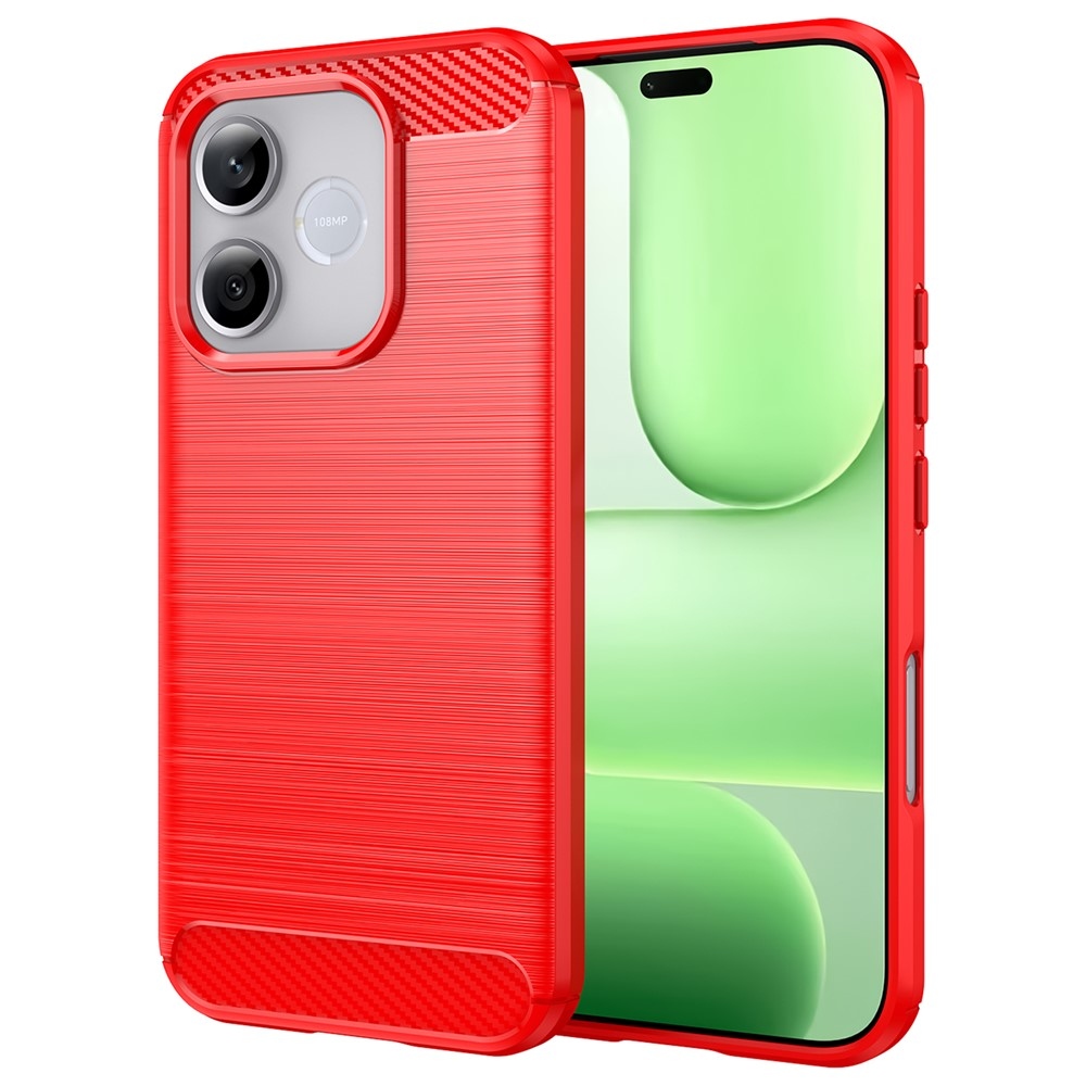 Carbon odolný gelový obal na Honor 600 Lite 5G - červený