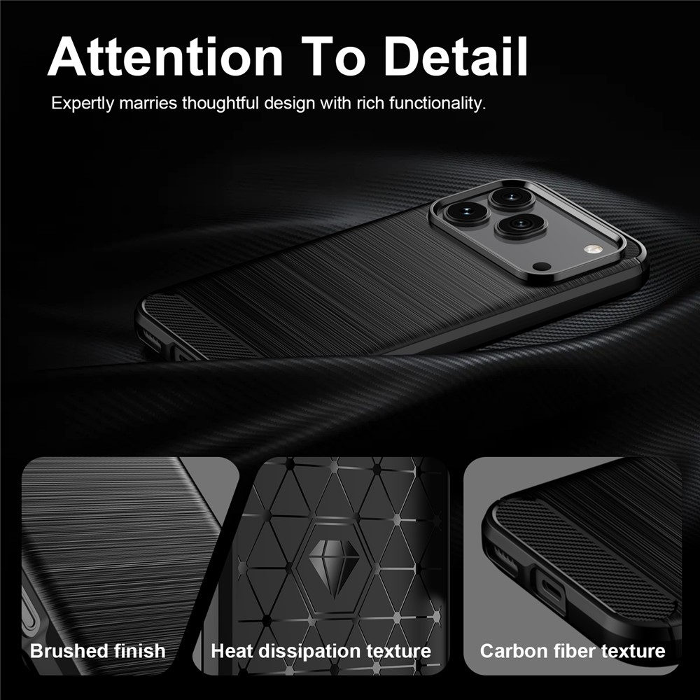 Carbon odolný gelový obal na Honor 600 Pro 5G/Honor 600 5G - černý