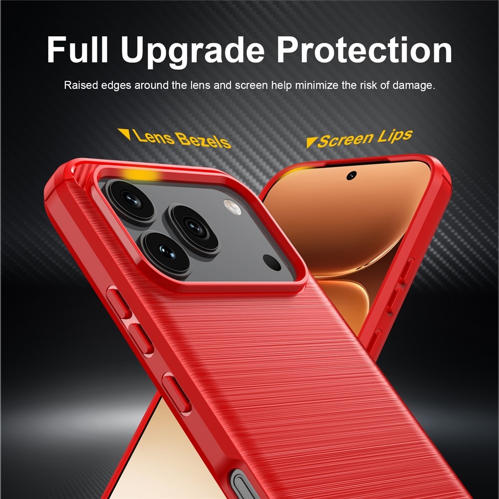 Carbon odolný gelový obal na Honor 600 Pro 5G/Honor 600 5G - červený