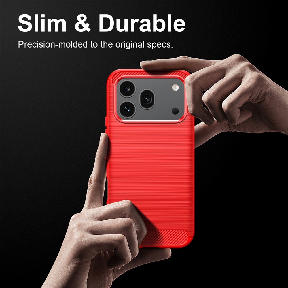 Carbon odolný gelový obal na Honor 600 Pro 5G/Honor 600 5G - červený