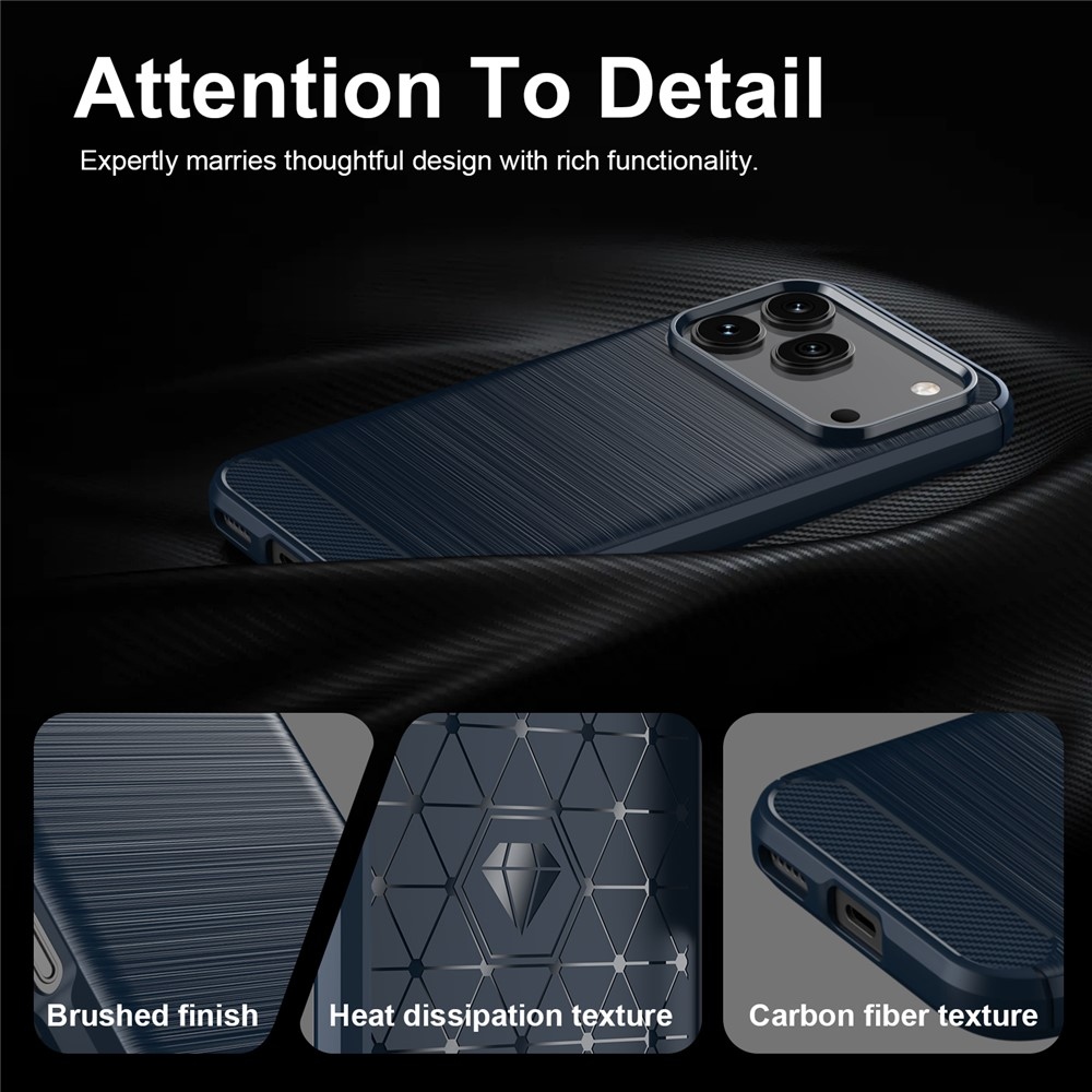 Carbon odolný gelový obal na Honor 600 Pro 5G/Honor 600 5G - modrý