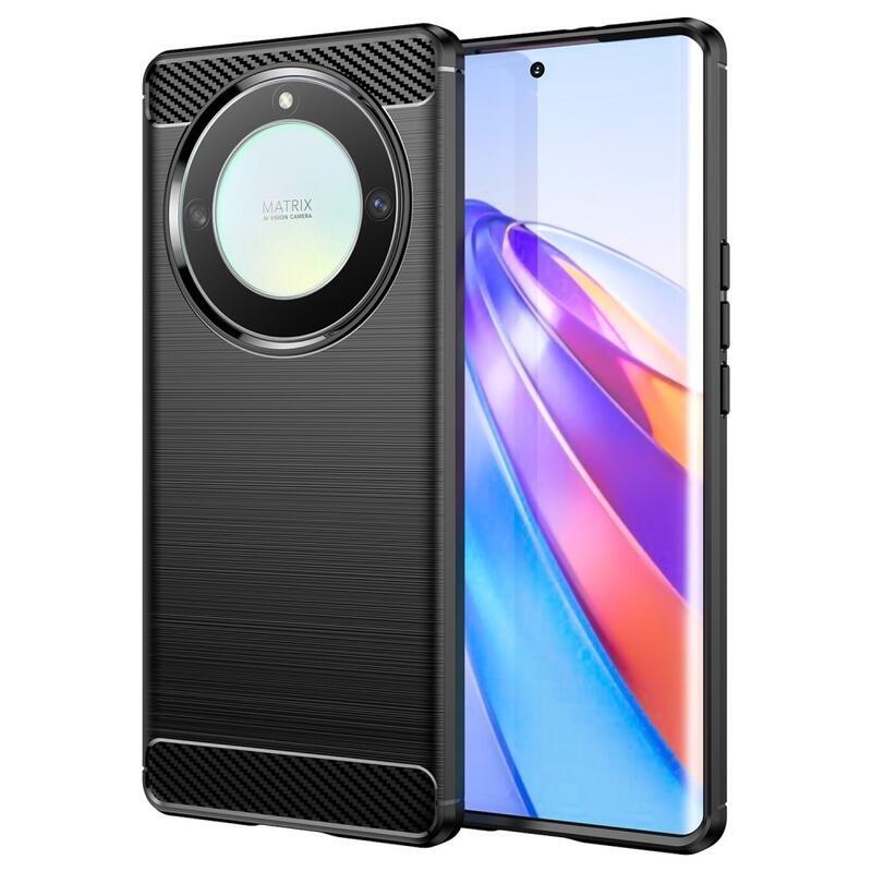 Carbon odolný gelový obal na Honor Magic 5 Lite 5G - černý