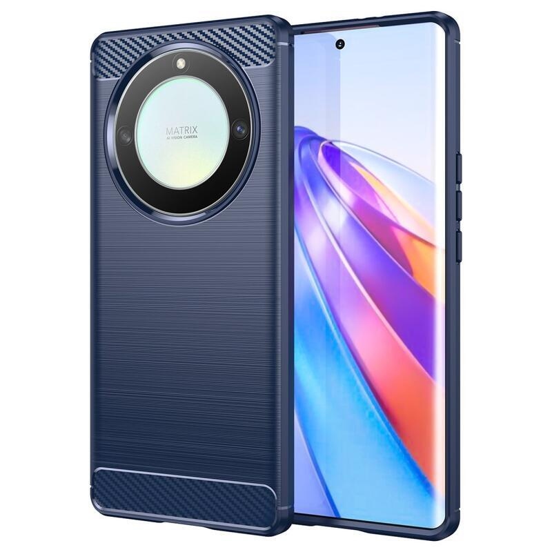 Carbon odolný gelový obal na Honor Magic 5 Lite 5G - modrý