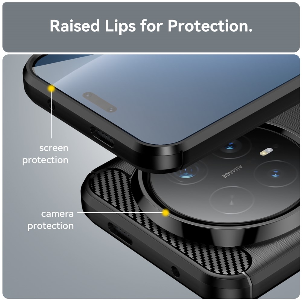 Carbon odolný gelový obal na Honor Magic 8 Pro 5G - černý