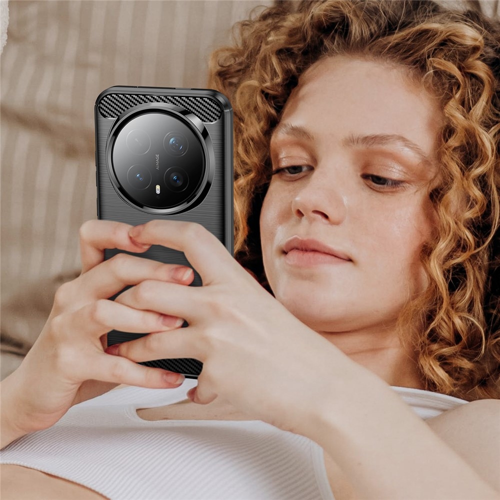 Carbon odolný gelový obal na Honor Magic 8 Pro 5G - černý