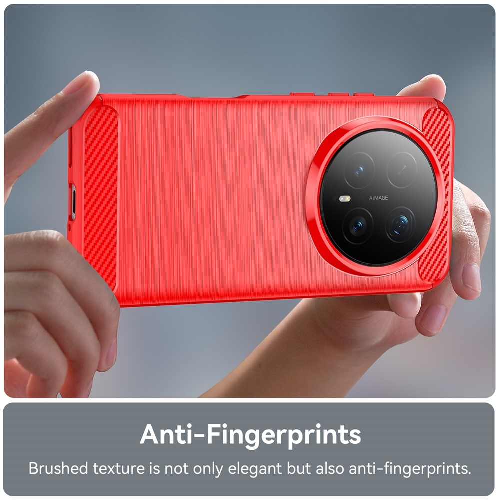 Carbon odolný gelový obal na Honor Magic 8 Pro 5G - červený