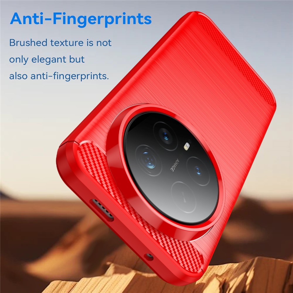 Carbon odolný gelový obal na Honor Magic 8 Pro 5G - červený