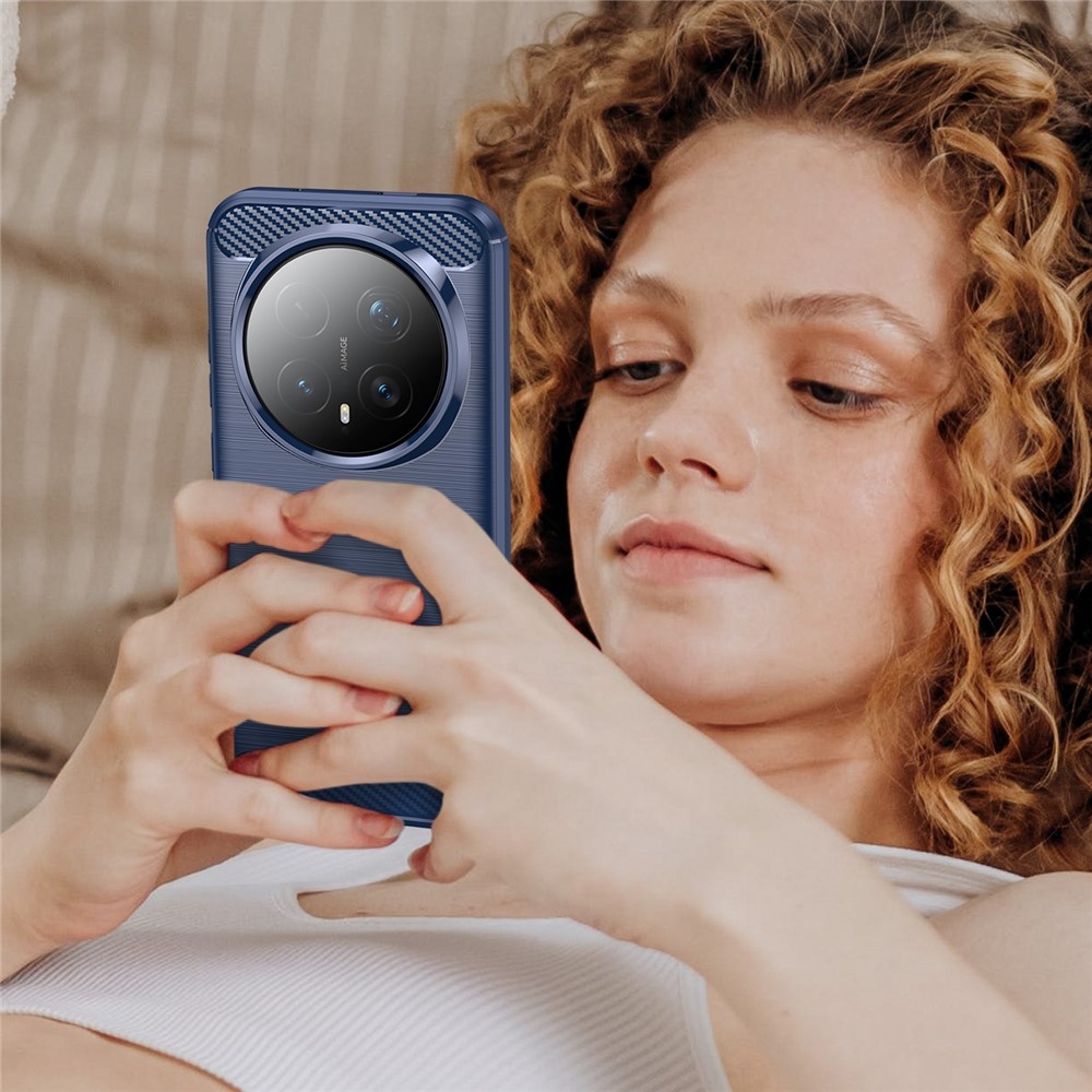 Carbon odolný gelový obal na Honor Magic 8 Pro 5G - modrý