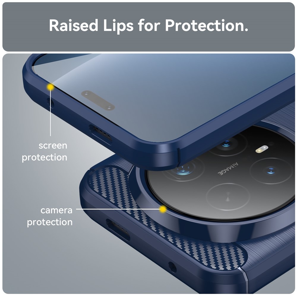 Carbon odolný gelový obal na Honor Magic 8 Pro 5G - modrý