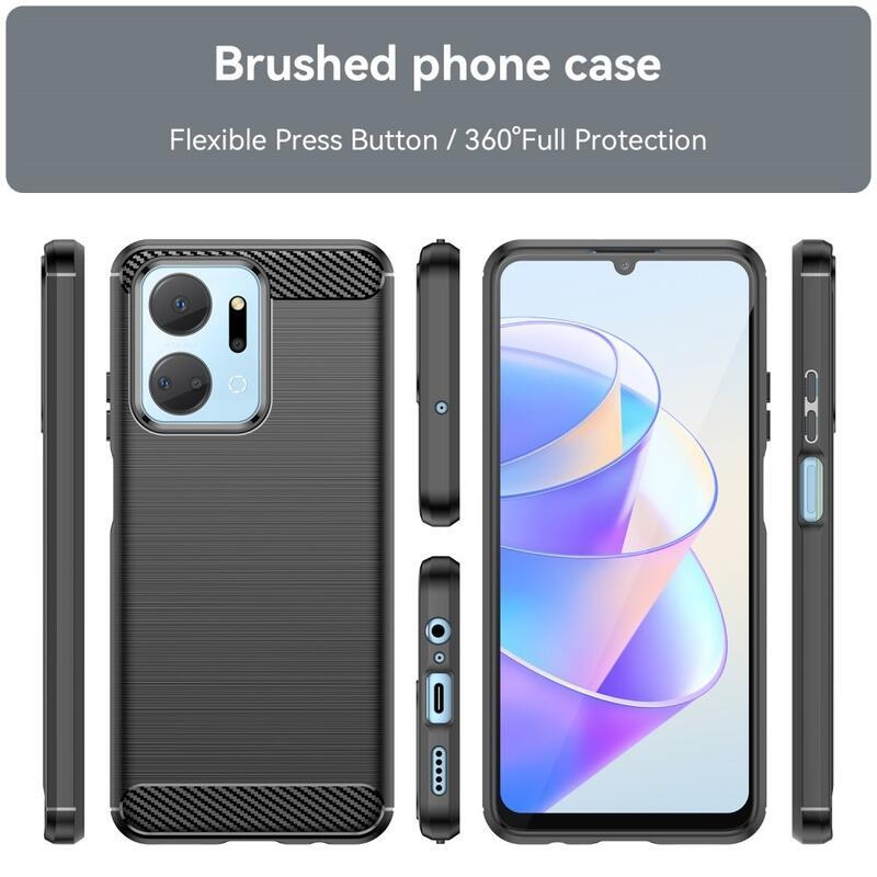 Carbon odolný gelový obal na Honor X7a - černý