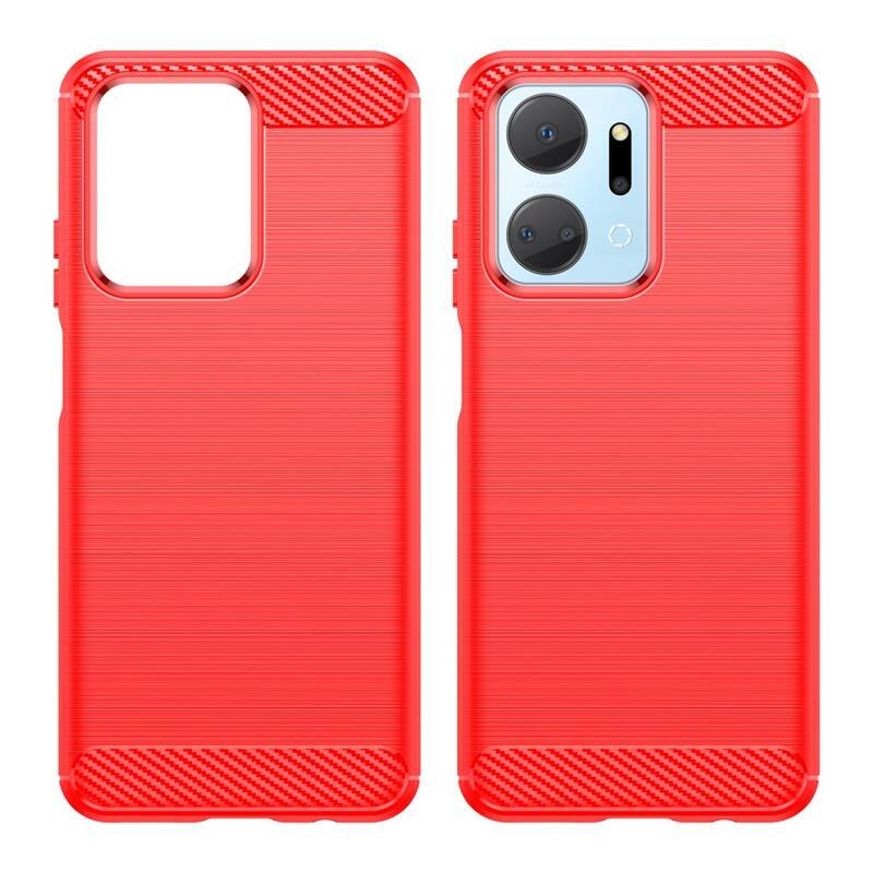 Carbon odolný gelový obal na Honor X7a - červený