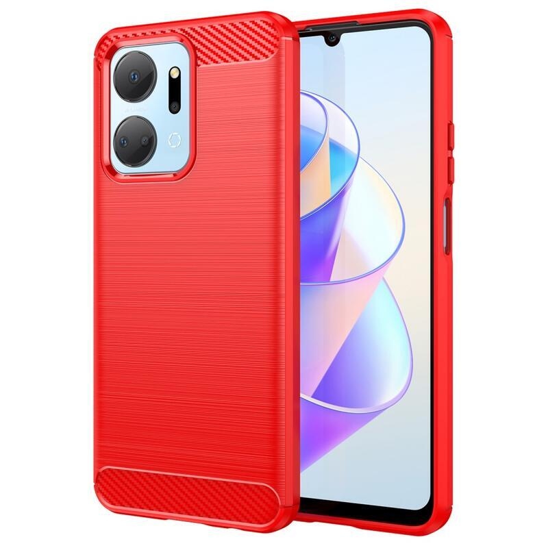 Carbon odolný gelový obal na Honor X7a - červený