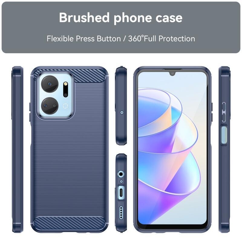 Carbon odolný gelový obal na Honor X7a - modrý