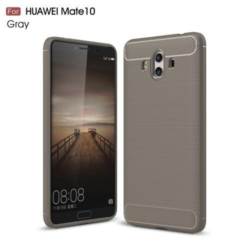 Carbon odolný gelový obal na Huawei Mate 10 - šedý