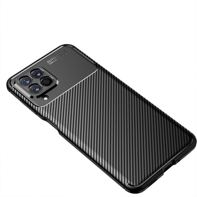 Carbon odolný gelový obal na mobil Samsung Galaxy M53 5G - černý