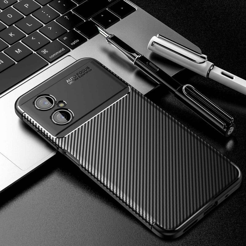 Carbon odolný gelový obal na mobil Xiaomi Poco M4 5G - černý