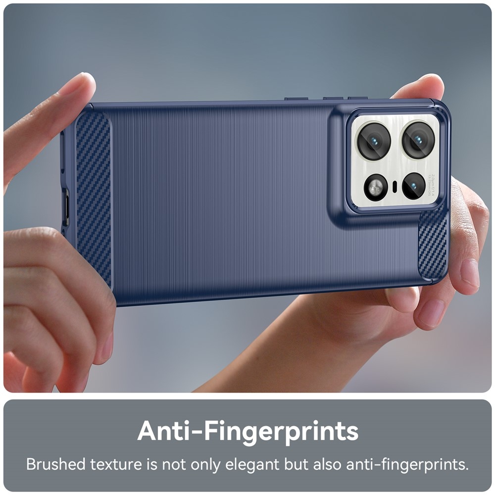 Carbon odolný gelový obal na Motorola Edge 50 Pro 5G - modrý