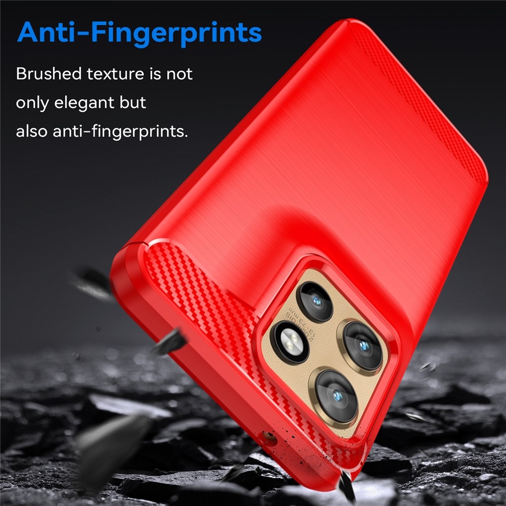 Carbon odolný gelový obal na Motorola Edge 60 Neo 5G/50 Neo 5G - červený