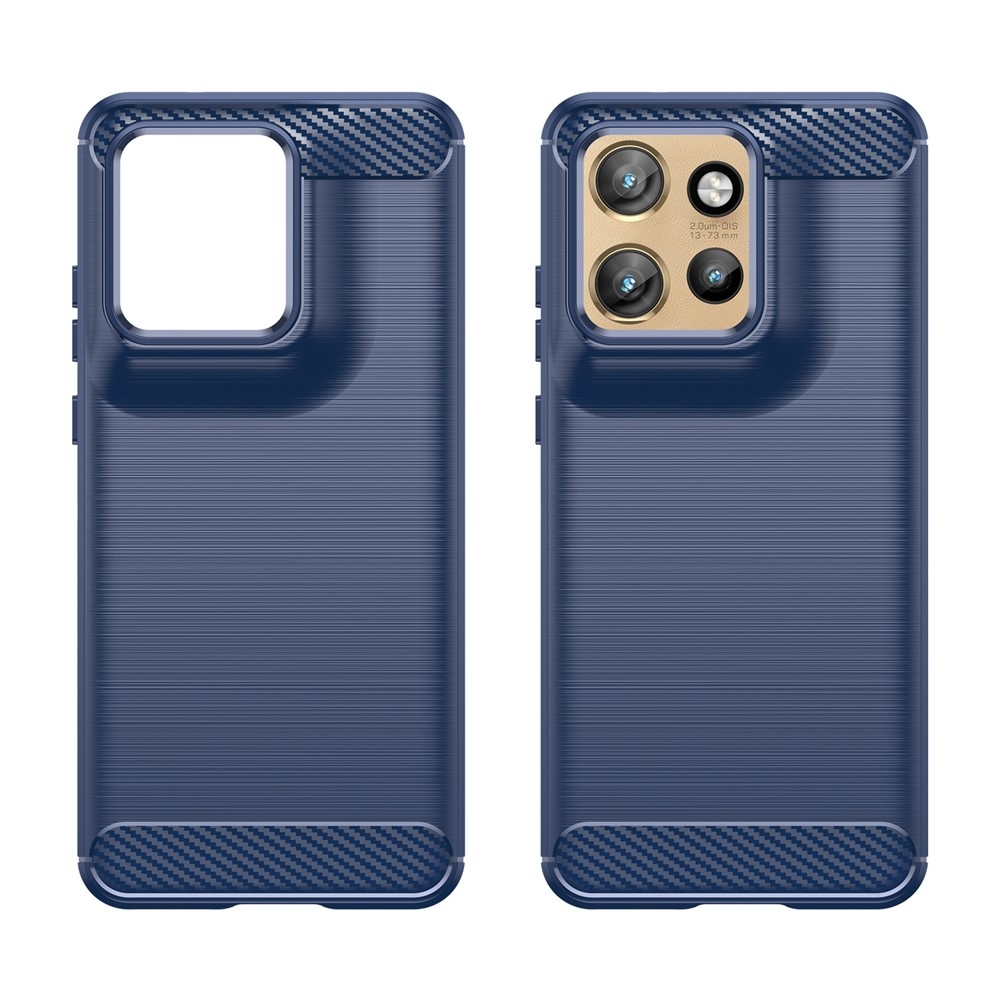 Carbon odolný gelový obal na Motorola Edge 60 Neo 5G/50 Neo 5G - modrý