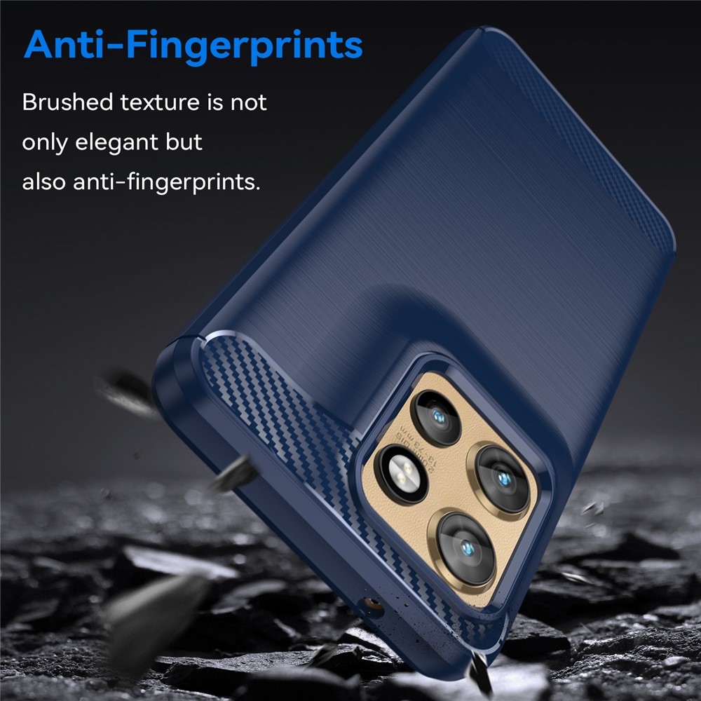 Carbon odolný gelový obal na Motorola Edge 60 Neo 5G/50 Neo 5G - modrý