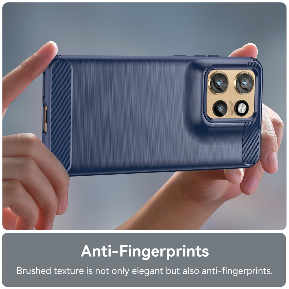 Carbon odolný gelový obal na Motorola Edge 60 Neo 5G/50 Neo 5G - modrý