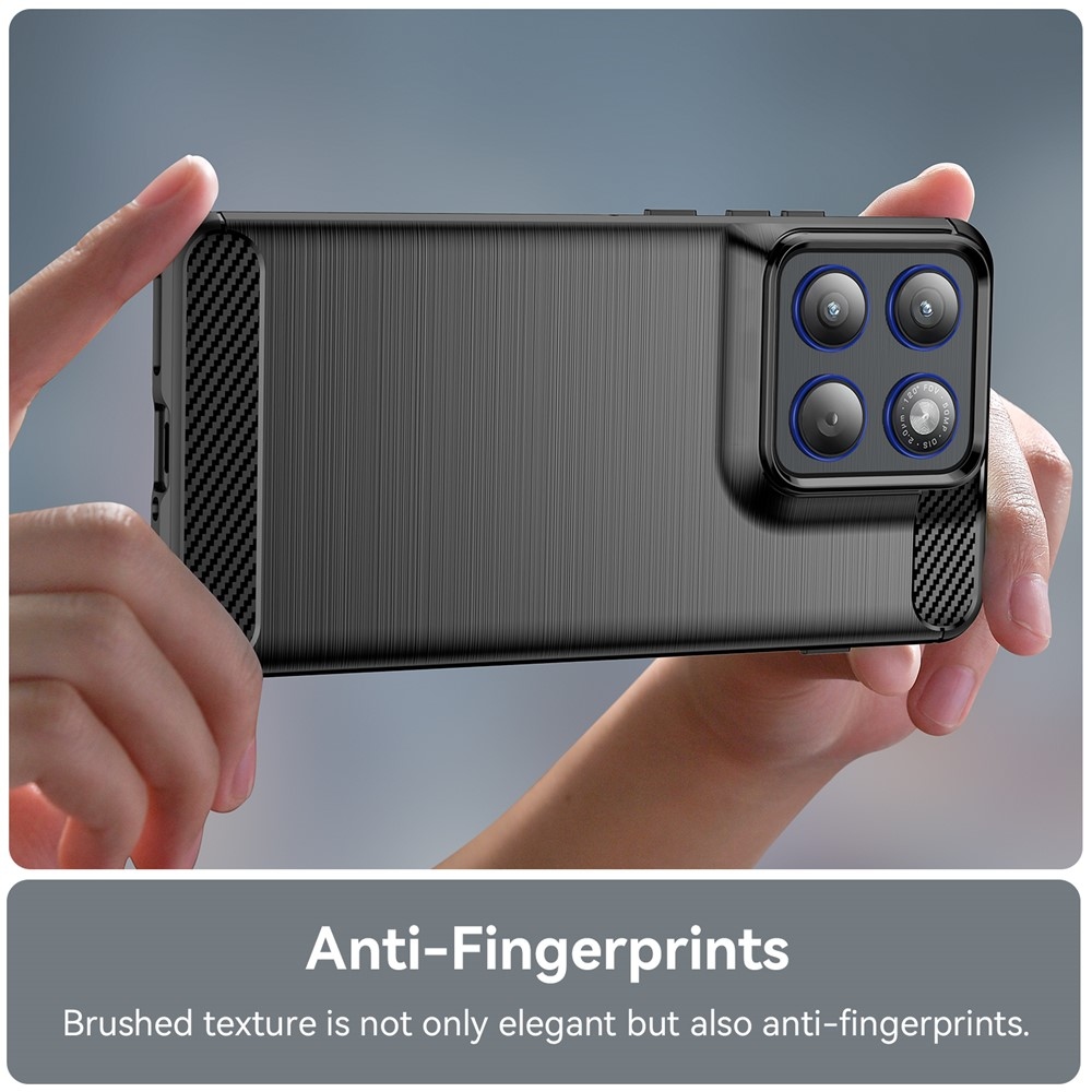 Carbon odolný gelový obal na Motorola Edge 70 5G - černý