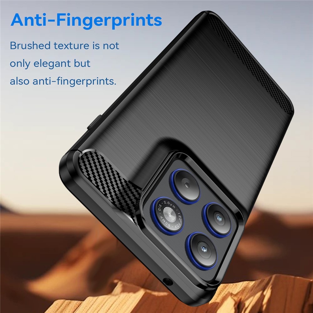 Carbon odolný gelový obal na Motorola Edge 70 5G - černý