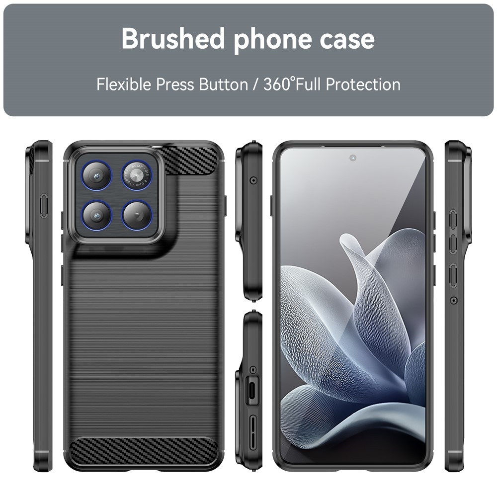 Carbon odolný gelový obal na Motorola Edge 70 5G - černý