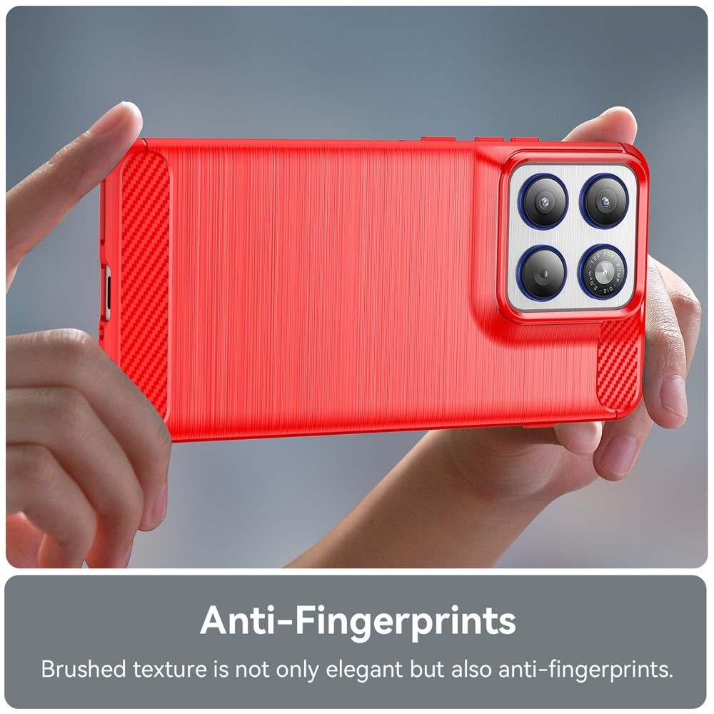 Carbon odolný gelový obal na Motorola Edge 70 5G - červený