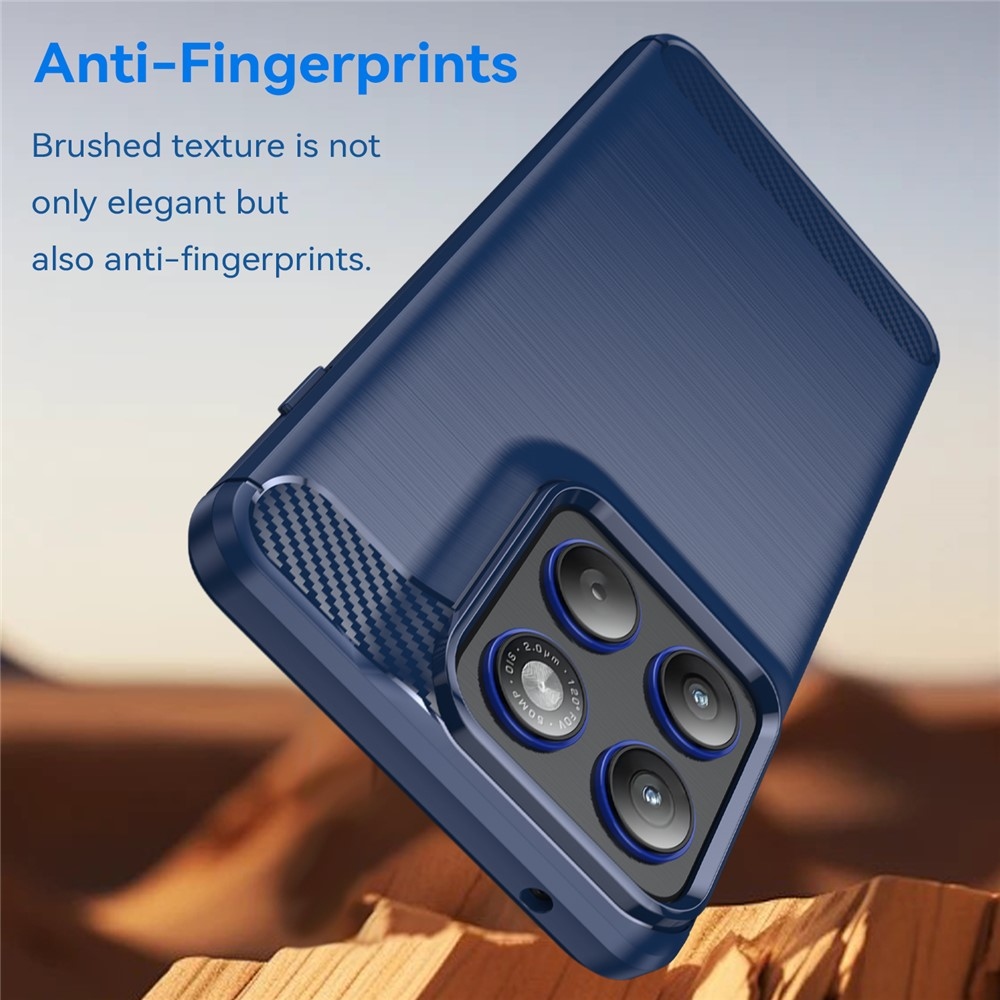 Carbon odolný gelový obal na Motorola Edge 70 5G - modrý