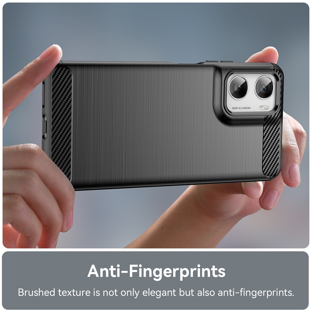 Carbon odolný gelový obal na Motorola Moto G06/G06 Power - černý