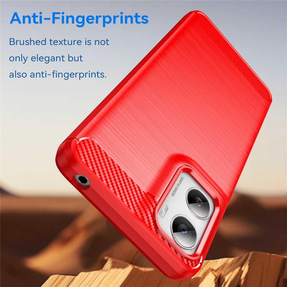 Carbon odolný gelový obal na Motorola Moto G06/G06 Power - červený