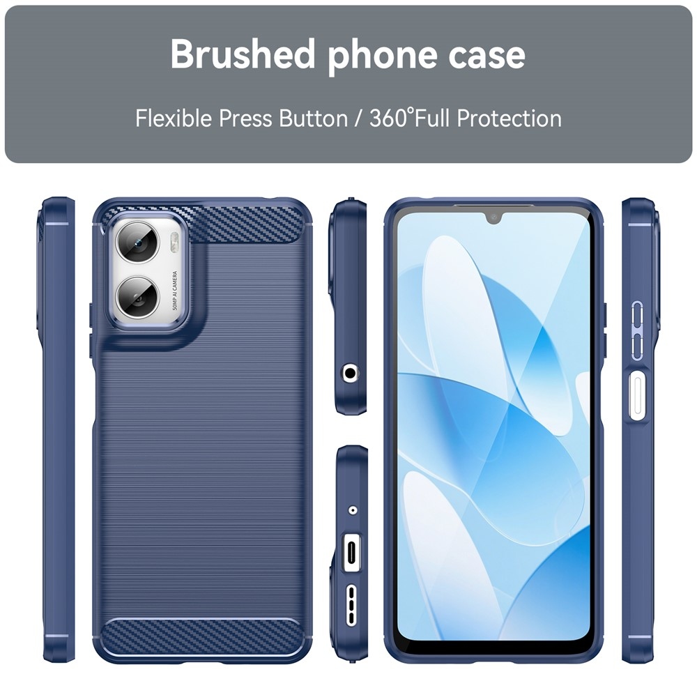 Carbon odolný gelový obal na Motorola Moto G06/G06 Power - modrý