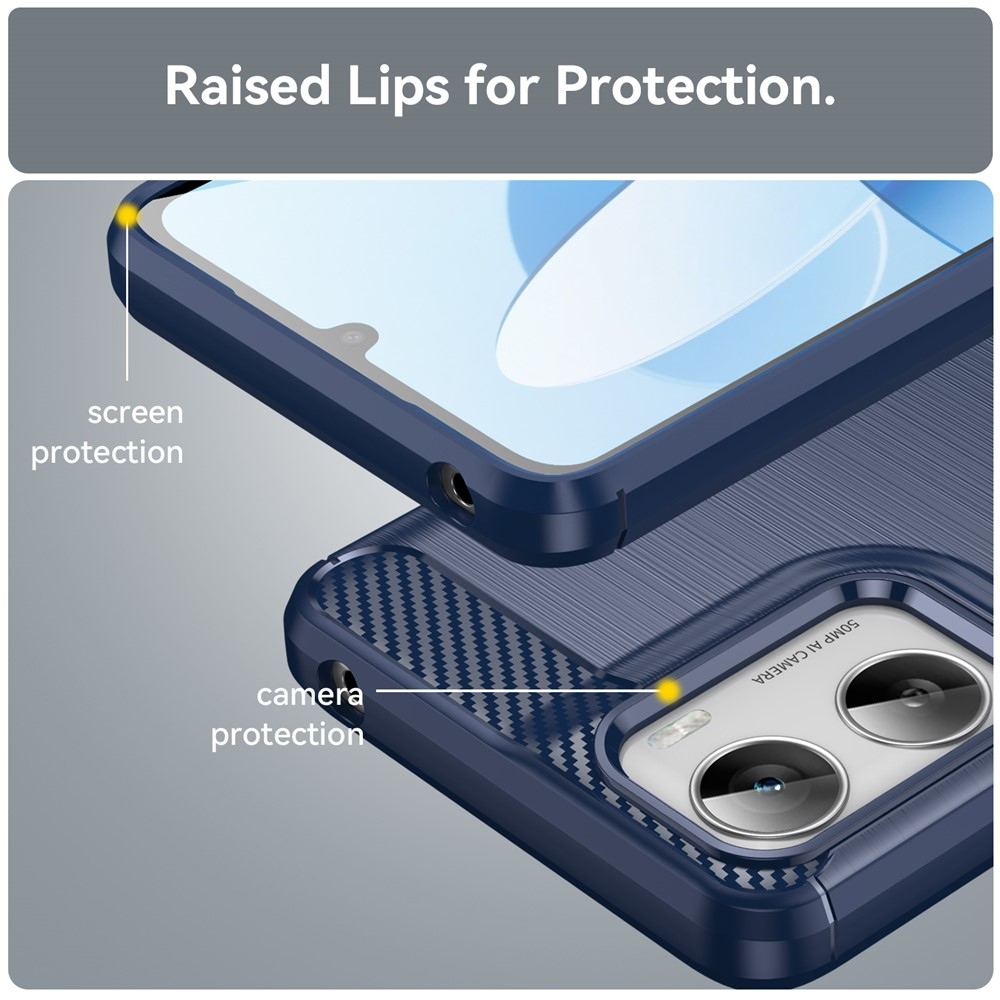 Carbon odolný gelový obal na Motorola Moto G06/G06 Power - modrý