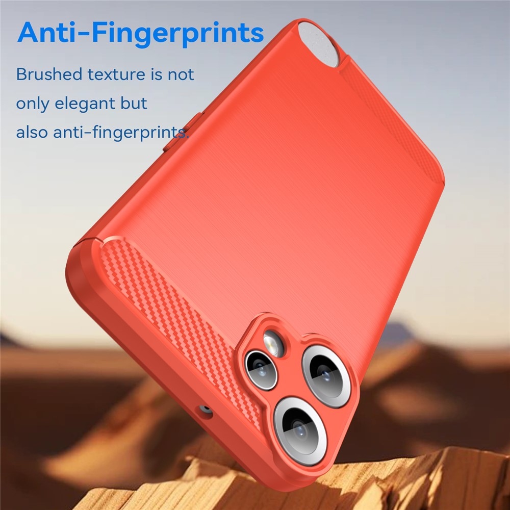 Carbon odolný gelový obal na Nothing CMF Phone 2 Pro - červený