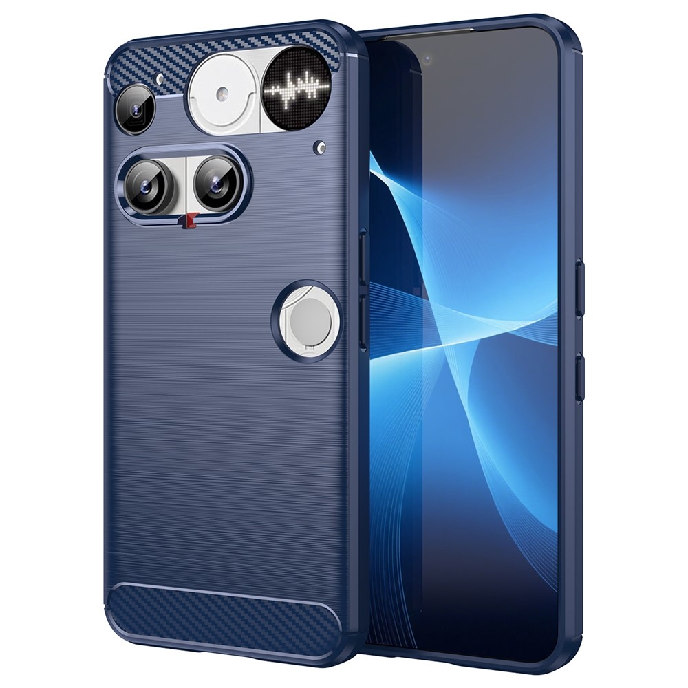 Carbon odolný gelový obal na Nothing Phone (3) 5G - modrý