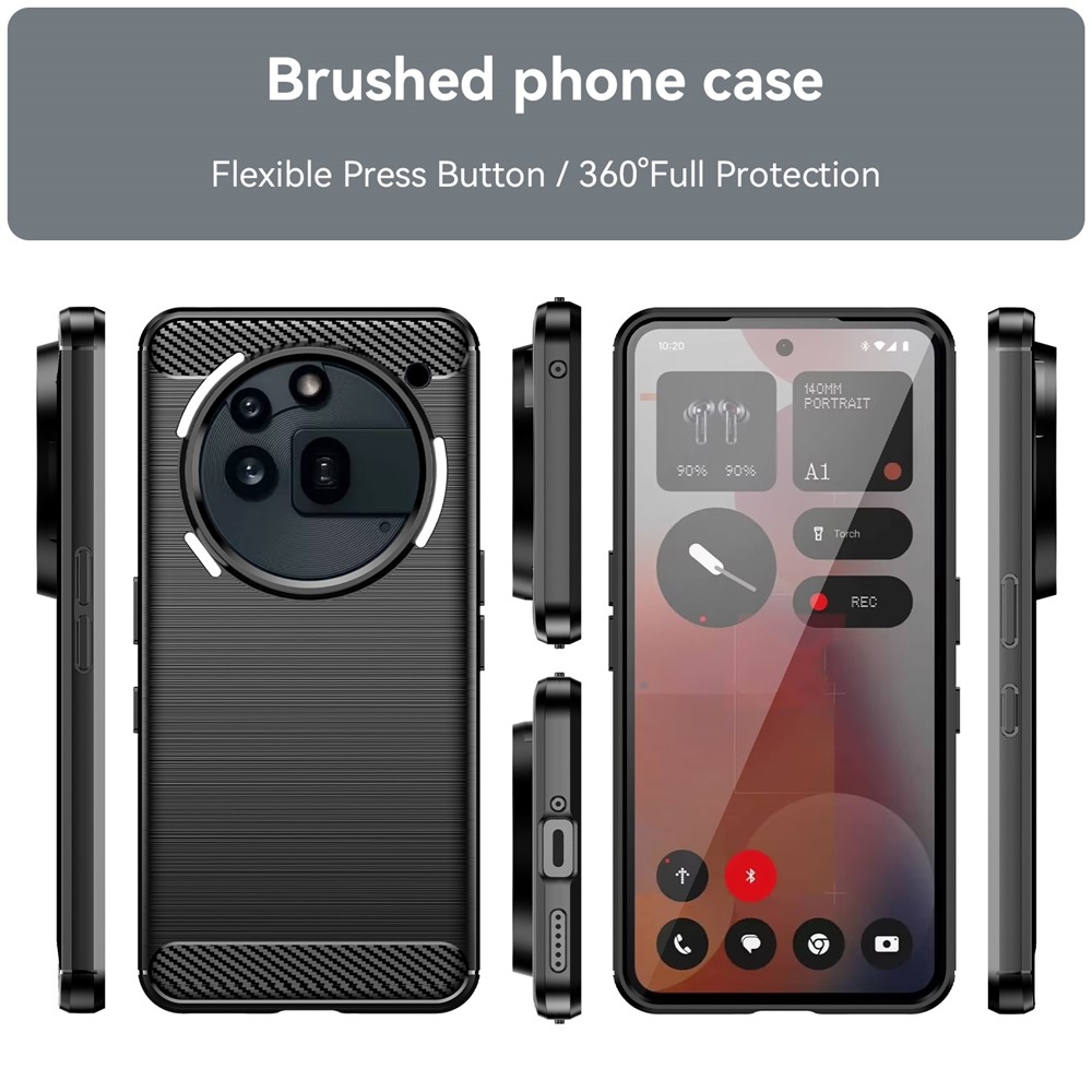 Carbon odolný gelový obal na Nothing Phone (3a) Pro - černý