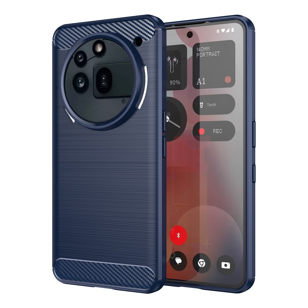 Carbon odolný gelový obal na Nothing Phone (3a) Pro - modrý
