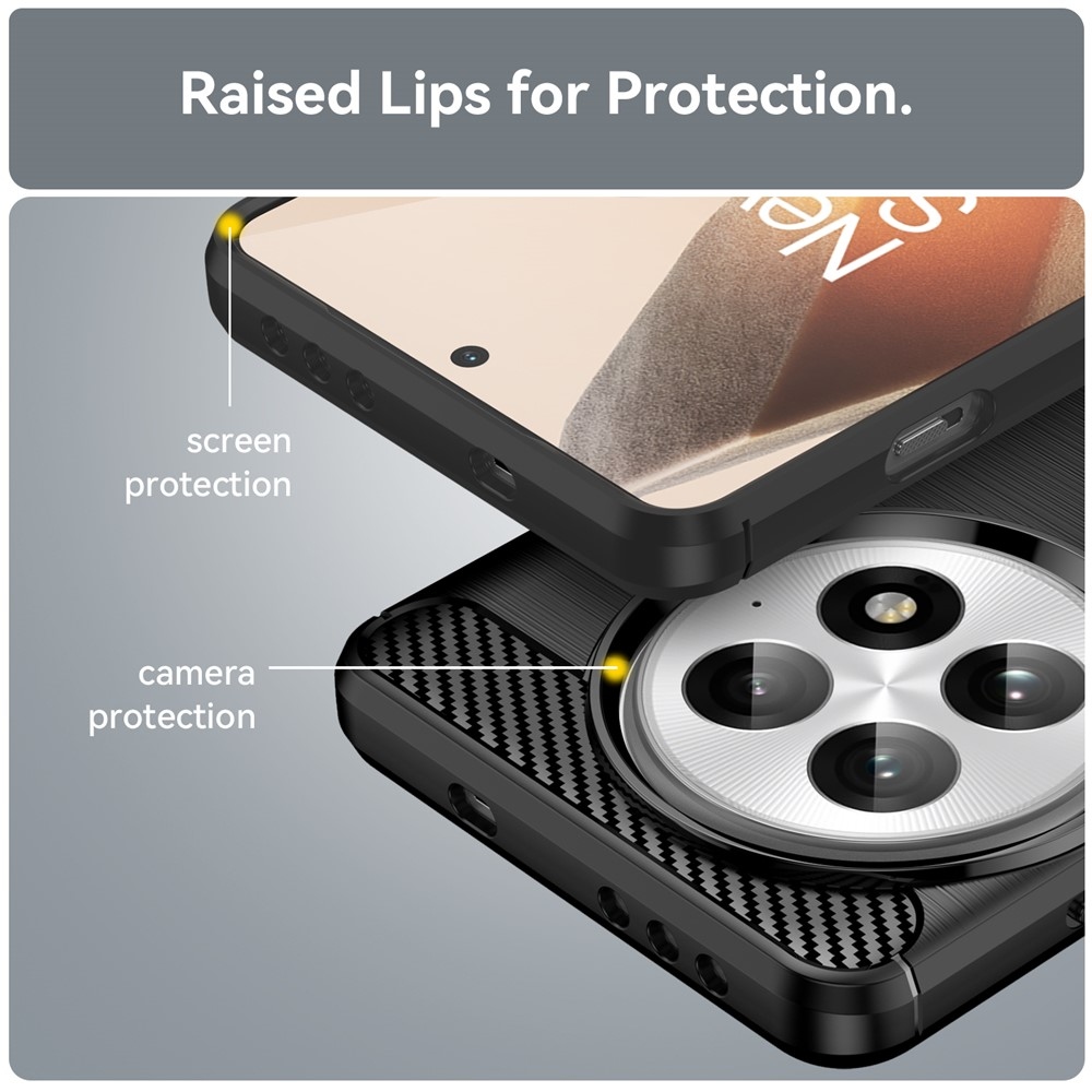 Carbon odolný gelový obal na OnePlus 13 - černý