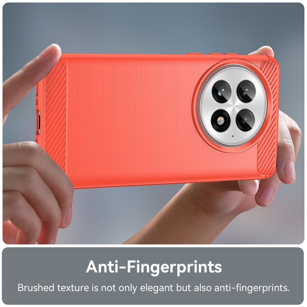 Carbon odolný gelový obal na OnePlus 13 - červený