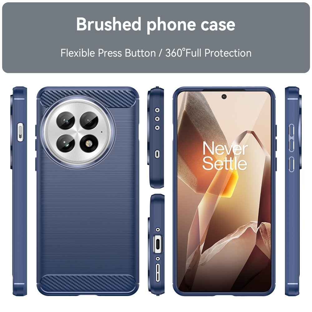 Carbon odolný gelový obal na OnePlus 13 - modrý